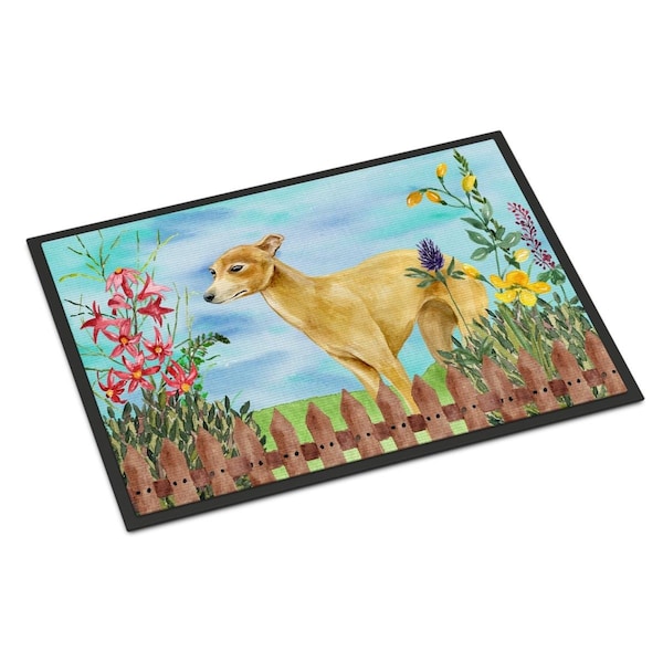 Carolines Treasures Italian Greyhound Spring Indoor or Outdoor Mat - 18 x 27 in. CK1260MAT - main